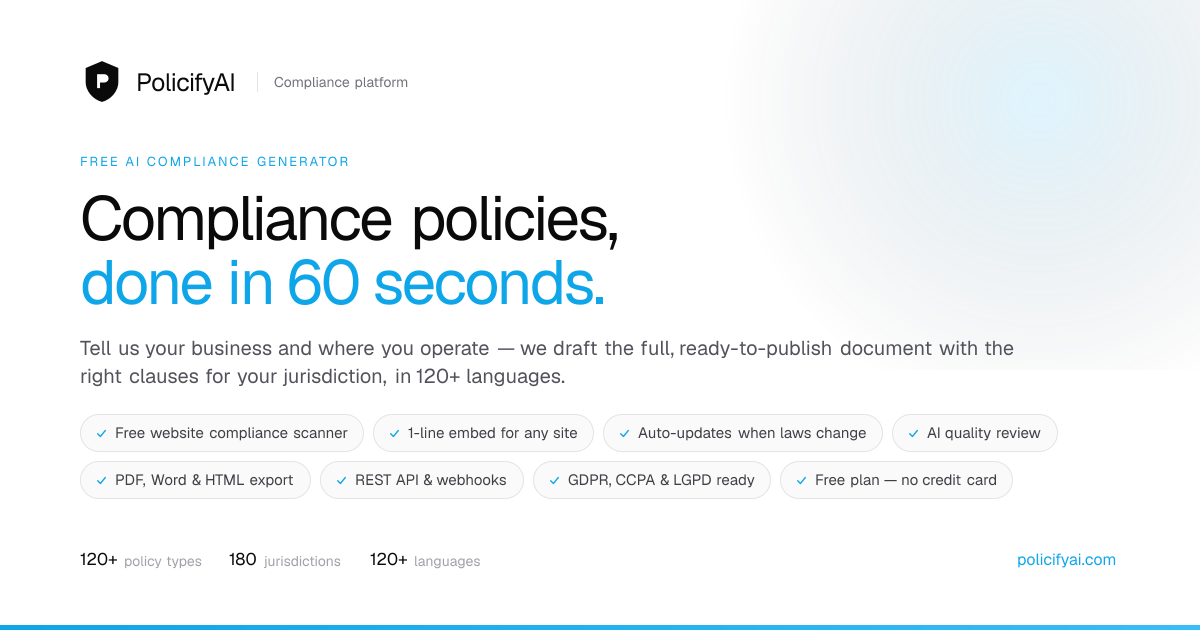PolicifyAI product screenshot